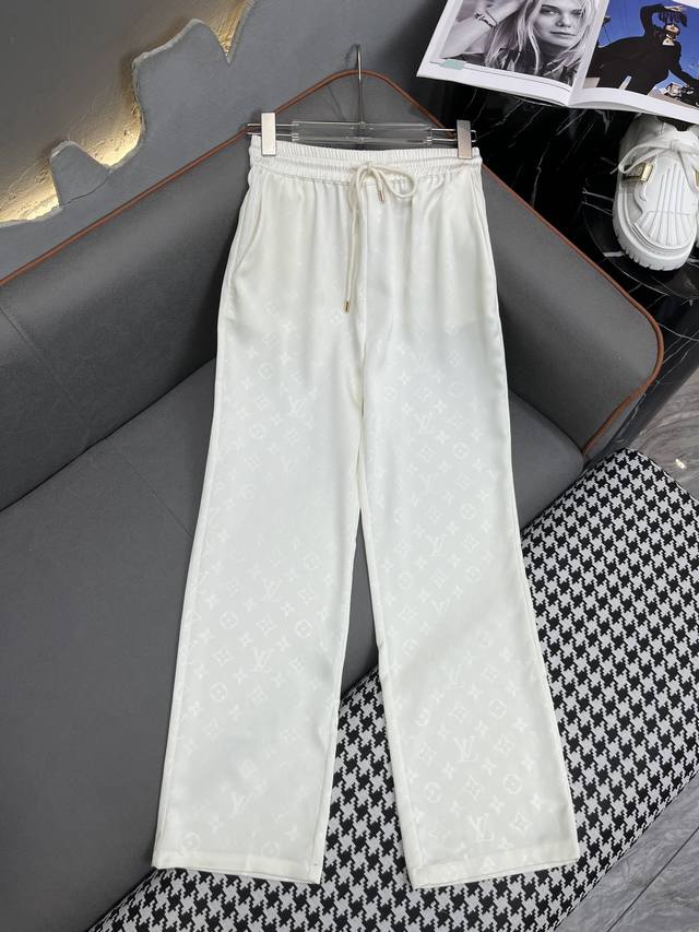 Louis Vuitto* 24Ss夏季新款阔腿裤 老花提花装饰 版型超正 两色三码sml